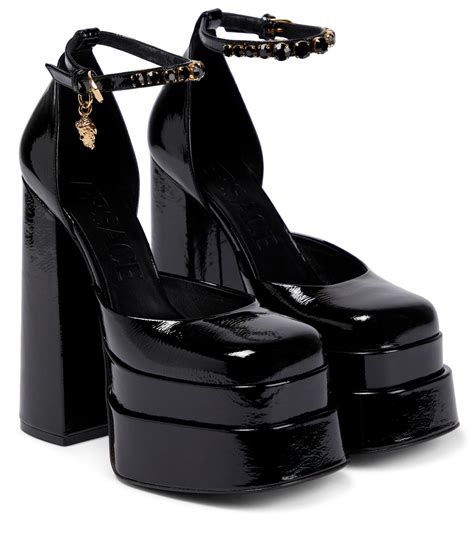 versace black and white shoes|versace heels black.